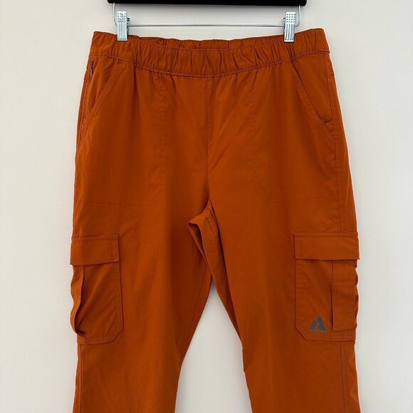 Eddie Bauer Womens First Ascent Pants Size 12 Hiking Outdoors Orange Nylon Cargo - Picture 3 of 12